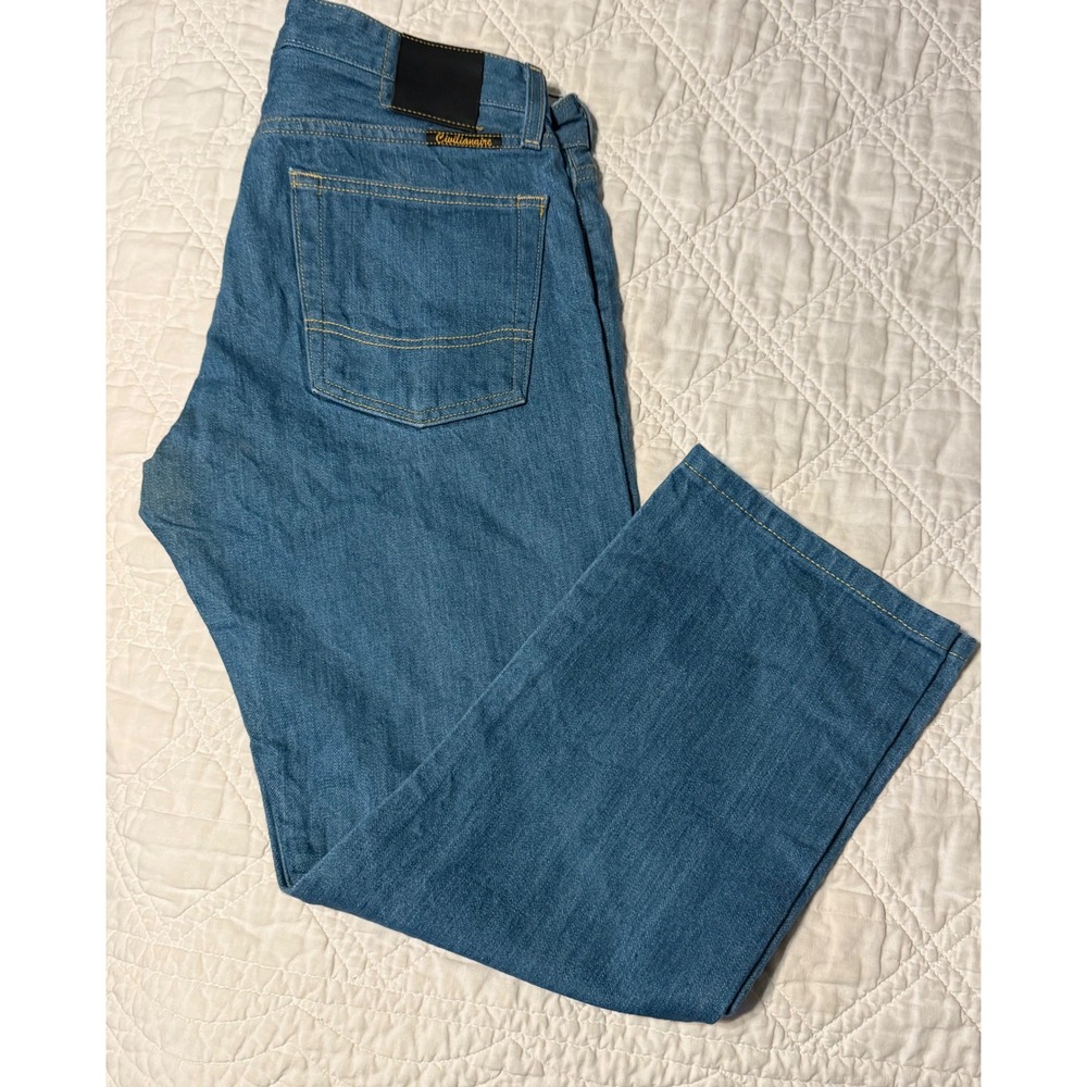 Civilianaire Mens Japanese Denim Super Slim Selvage Jeans Blue Size 32